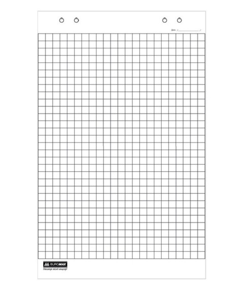Bloc hirtie pentru flipchart pătrățele, 20file, 64х90 cm, 70 g/m² BUROMAX 